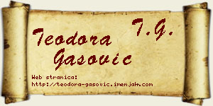 Teodora Gašović vizit kartica